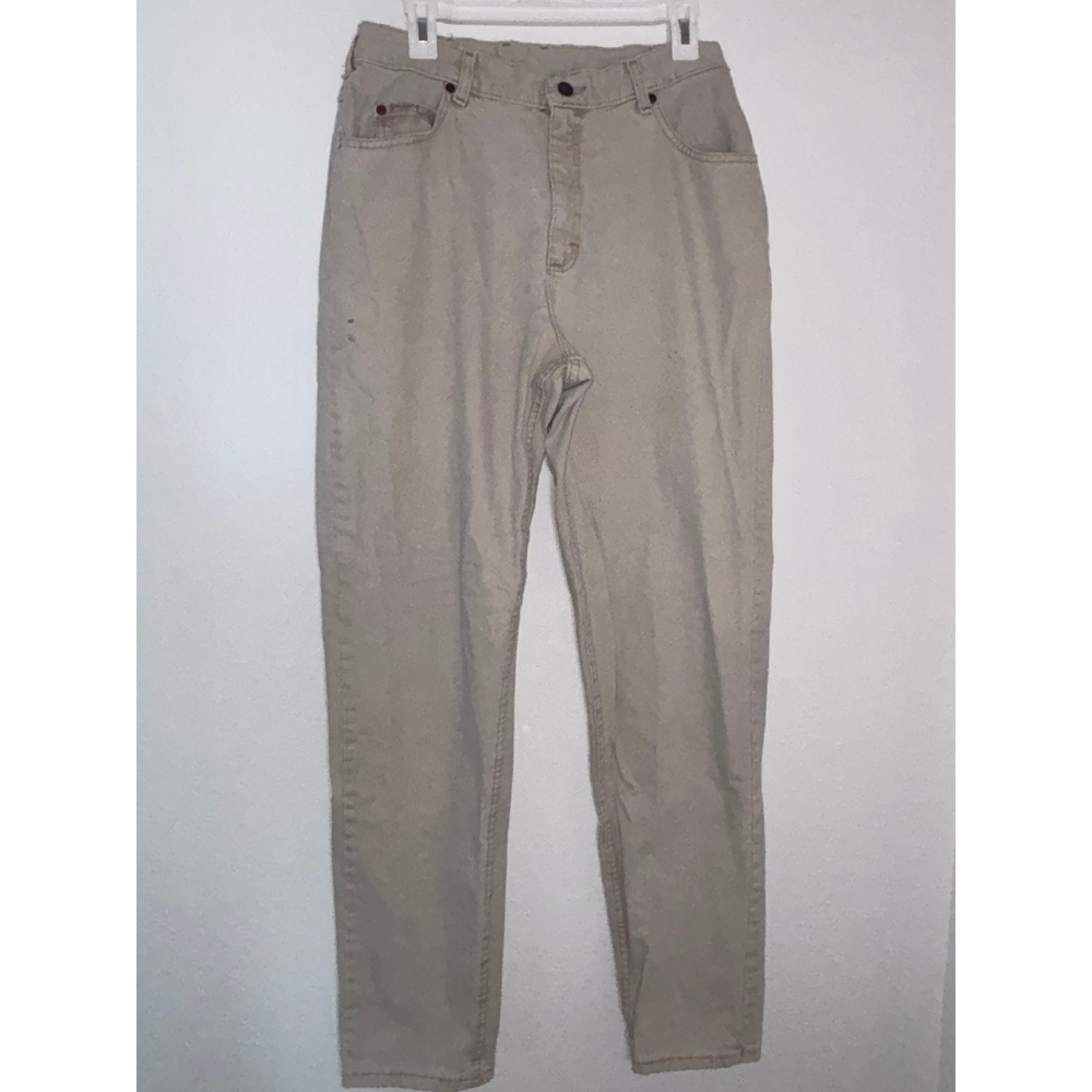 Vintage Lee Original Jeans Tan Khaki High Waisted Tapered‎ Leg Denim Pants 29x31